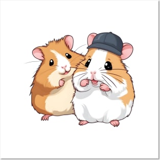 cute hamster friends Posters and Art